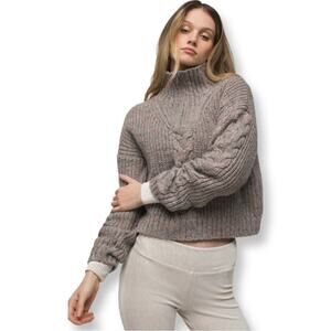 PrAna Laurel Creek Quarter Zip Sweater In Pebble Grey